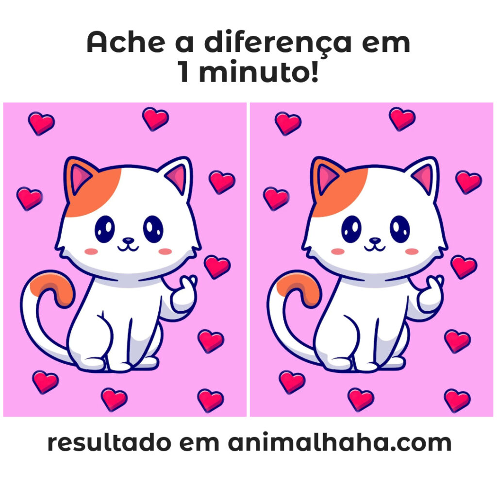 imagem duplicada de dois gatinhos fofos para achar a diferença