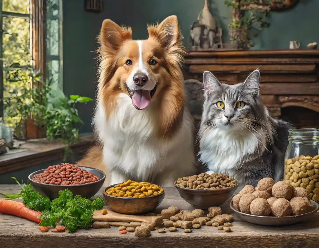 Pet food. Dog and cat.